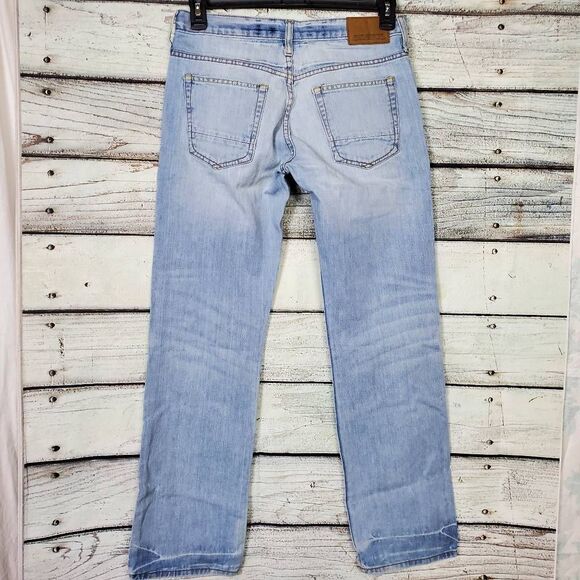 Old Navy Men’s Straight Fit Jeans Size 30x32 Light Wash 100% Cotton - Picture 4 of 10